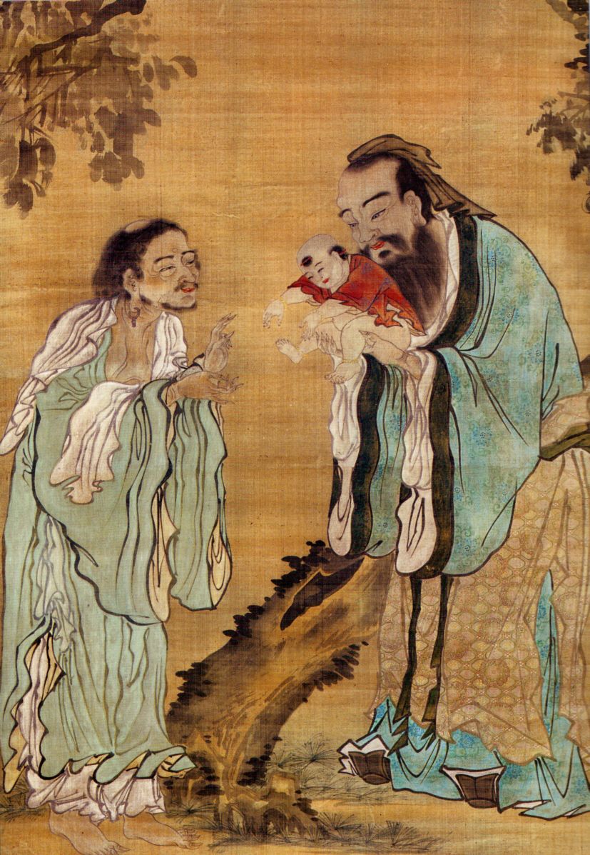 Kung fu-ce megmutatja Lao-cének az újszülött Buddhát